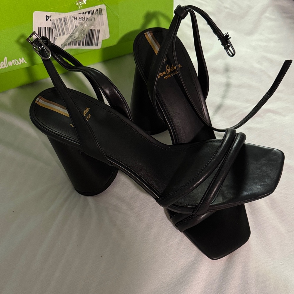Sam Edelman Black Block Heel Sandals
